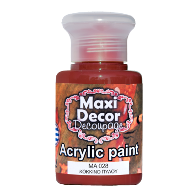 Ακρυλικό Χρώμα 60ml Maxi Decor Κόκκινο Πηλού MA028_MA028060